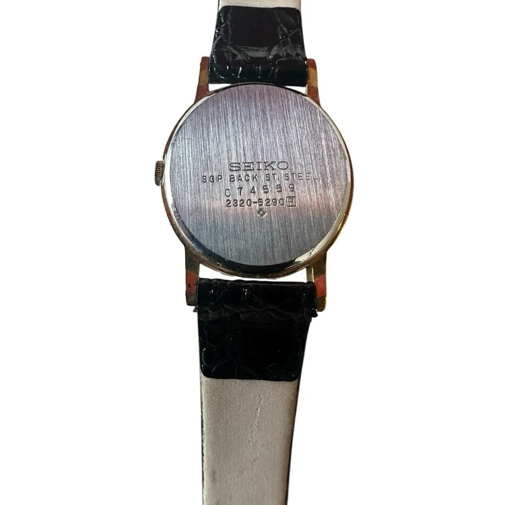 Vintage SEIKO 2320-5290 Quartz Watch Gold Tone Women's Classic